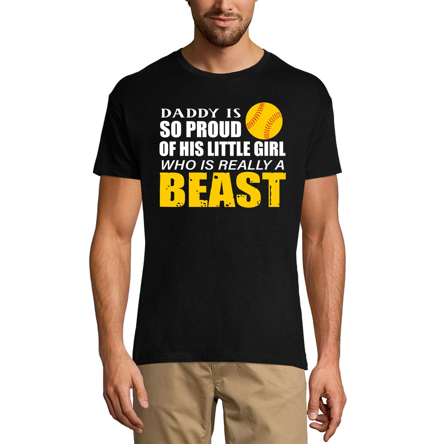 ULTRABASIC Men's Graphic T-Shirt Daddy Is So Proud Of His Little Girl - Funny Vintage Shirt