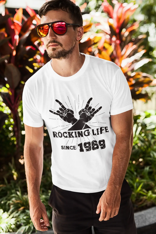 Rocking Life Since 1969 Herren T-Shirt Weiß Geburtstagsgeschenk 00400