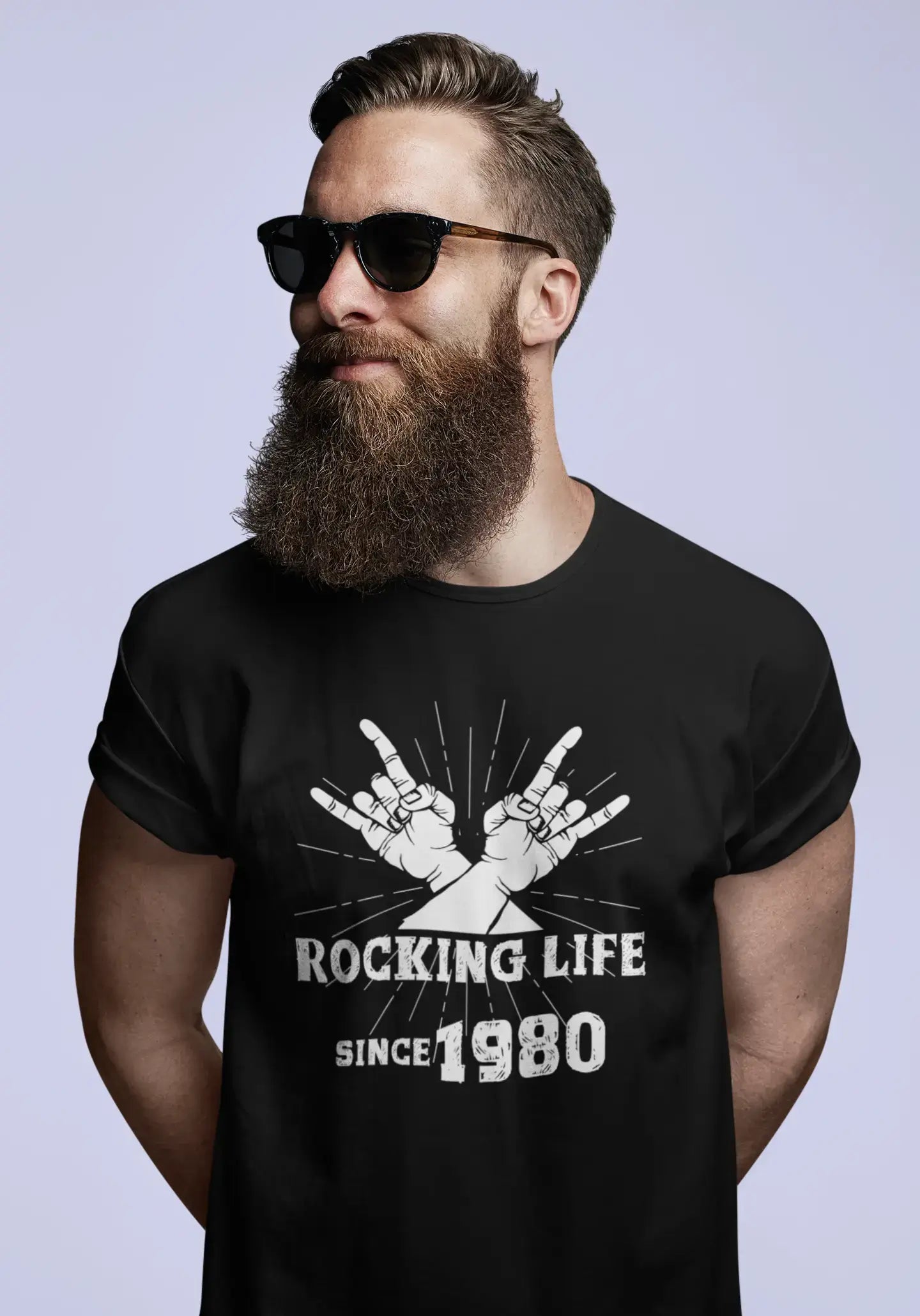 Homme Tee Vintage T Shirt Rocking Life Since 1980