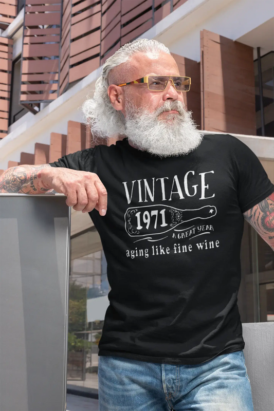 Homme Tee Vintage T Shirt 1971 Aging Like a Fine Wine