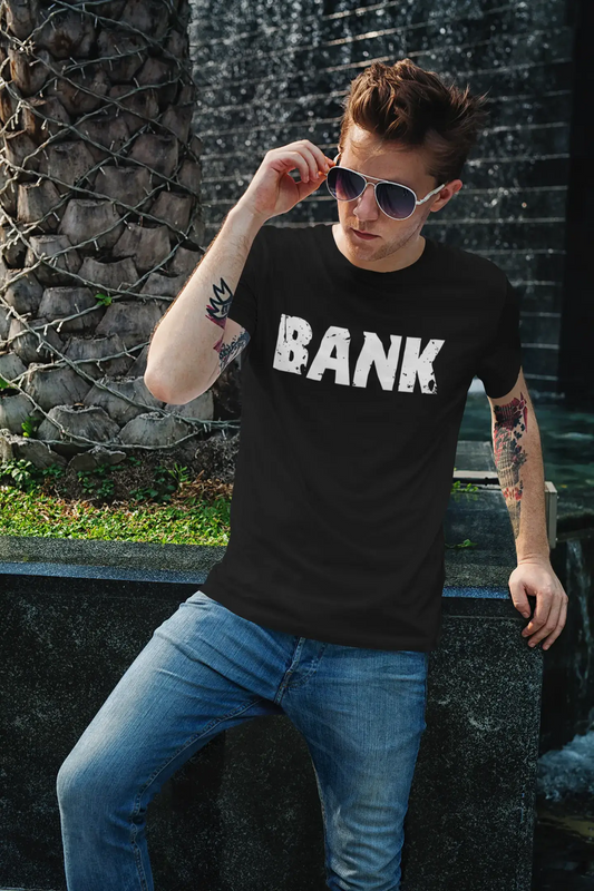 Herren T-Shirt Vintage T-Shirt Bank