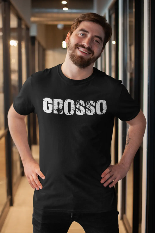 Grosso Herren T-Shirt Schwarz Geburtstagsgeschenk 00551