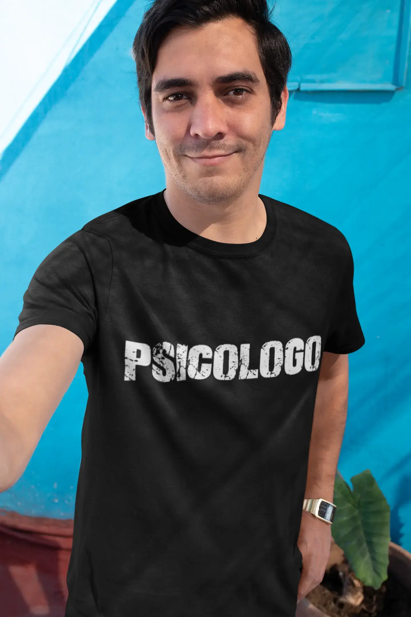 psicologo Herren T-Shirt Schwarz Geburtstagsgeschenk 00551
