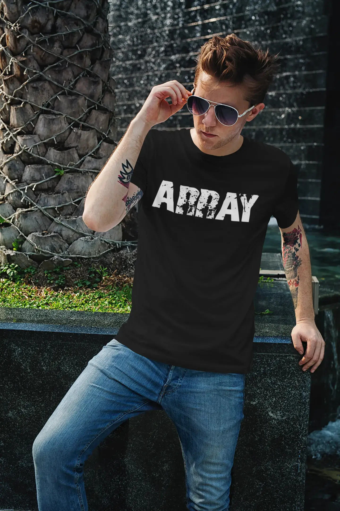 array Herren Retro T-Shirt Schwarz Geburtstagsgeschenk 00553