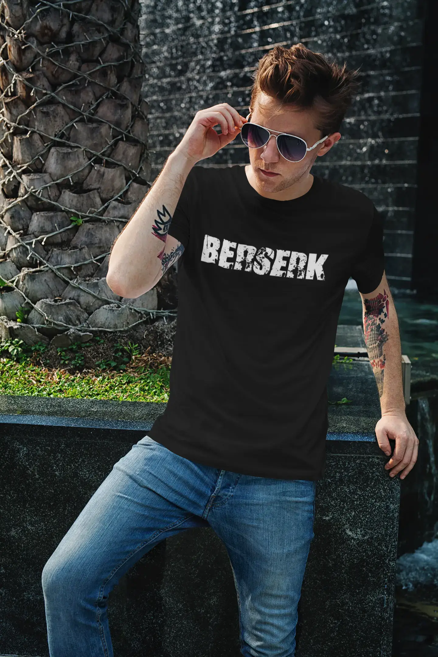 Berserk Herren Vintage T-Shirt Schwarz Geburtstagsgeschenk 00555