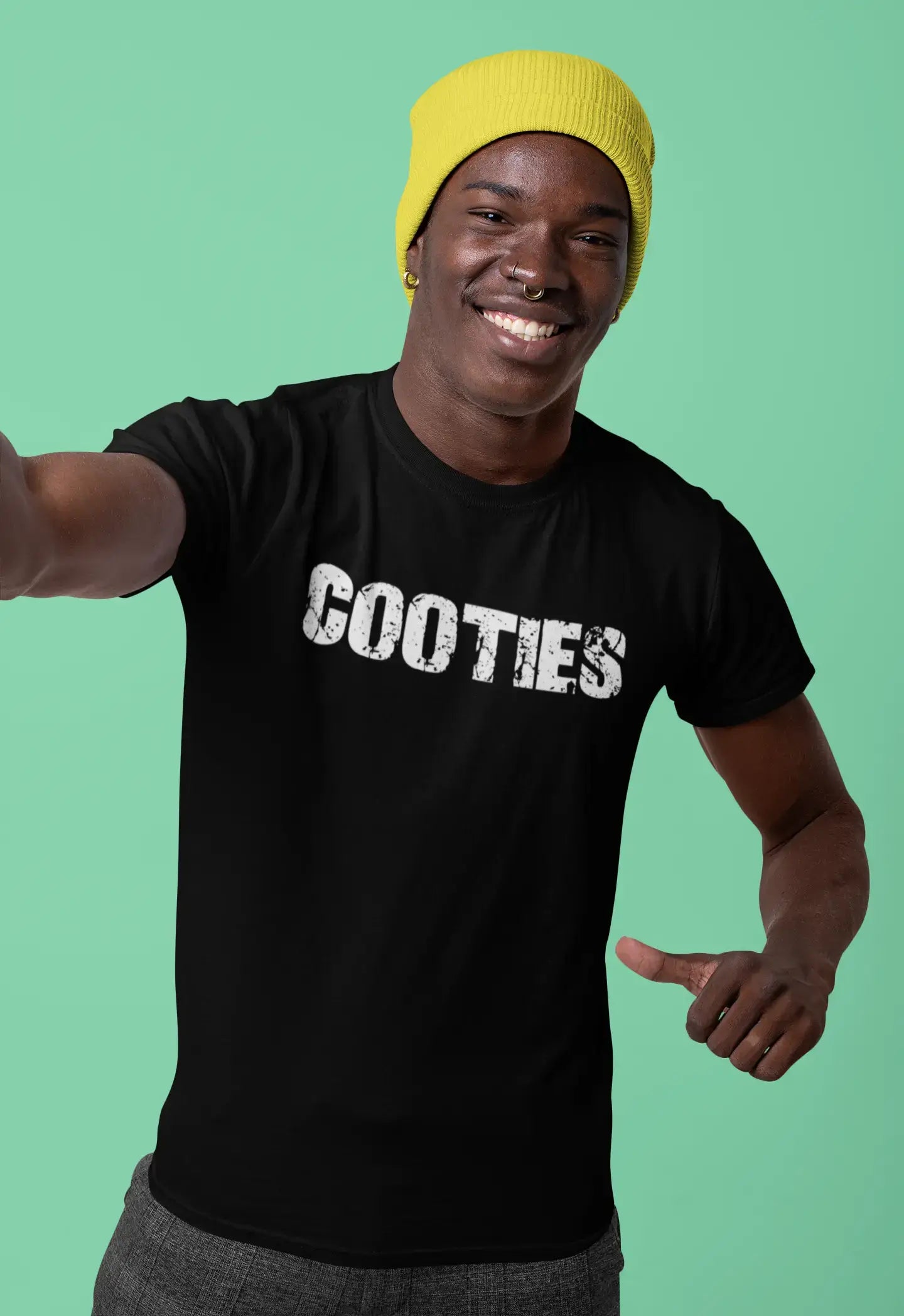 Cooties Herren Vintage T-Shirt Schwarz Geburtstagsgeschenk 00555