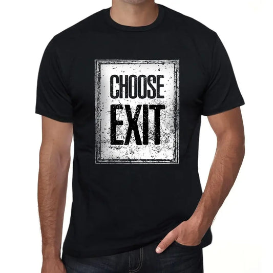 Men's Graphic T-Shirt Choose Exit Eco-Friendly Limited Edition Short Sleeve Tee-Shirt Vintage Birthday Gift Novelty