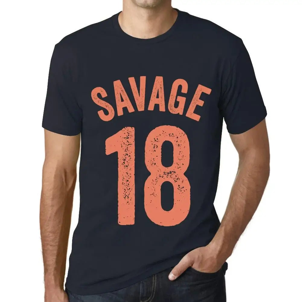 Men's Graphic T-Shirt Savage 18 18th Birthday Anniversary 18 Year Old Gift 2006 Vintage Eco-Friendly Short Sleeve Novelty Tee