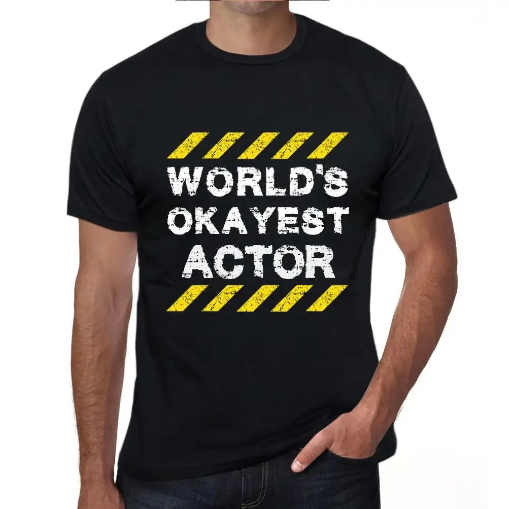 Men's Graphic T-Shirt Worlds Okayest Actor Eco-Friendly Limited Edition Short Sleeve Tee-Shirt Vintage Birthday Gift Novelty