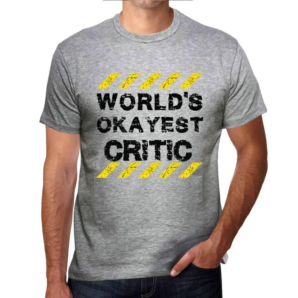 Men's Graphic T-Shirt Worlds Okayest Critic Eco-Friendly Limited Edition Short Sleeve Tee-Shirt Vintage Birthday Gift Novelty