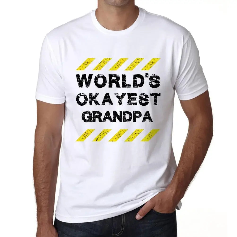 Men's Graphic T-Shirt Worlds Okayest Grandpa Eco-Friendly Limited Edition Short Sleeve Tee-Shirt Vintage Birthday Gift Novelty