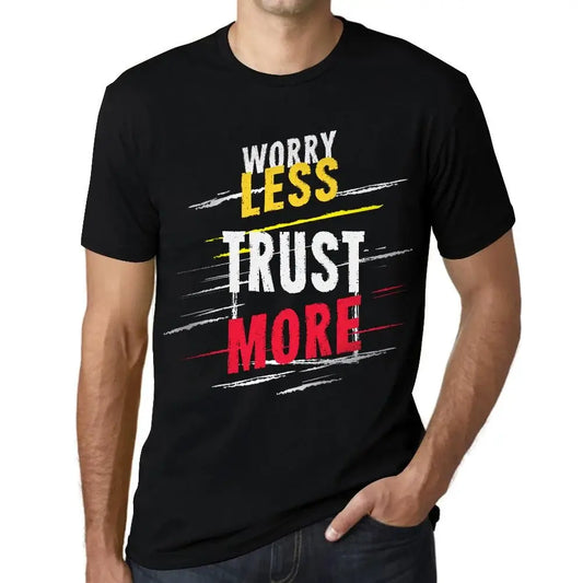 Men's Graphic T-Shirt Worry Less Trust More Eco-Friendly Limited Edition Short Sleeve Tee-Shirt Vintage Birthday Gift Novelty