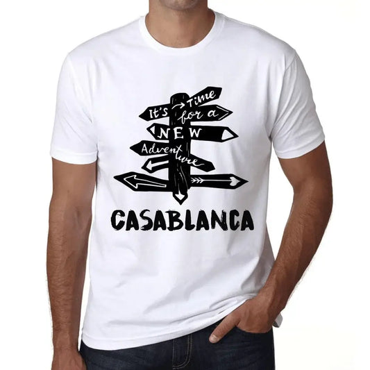 Men's Graphic T-Shirt It’s Time For A New Adventure In Casablanca Eco-Friendly Limited Edition Short Sleeve Tee-Shirt Vintage Birthday Gift Novelty