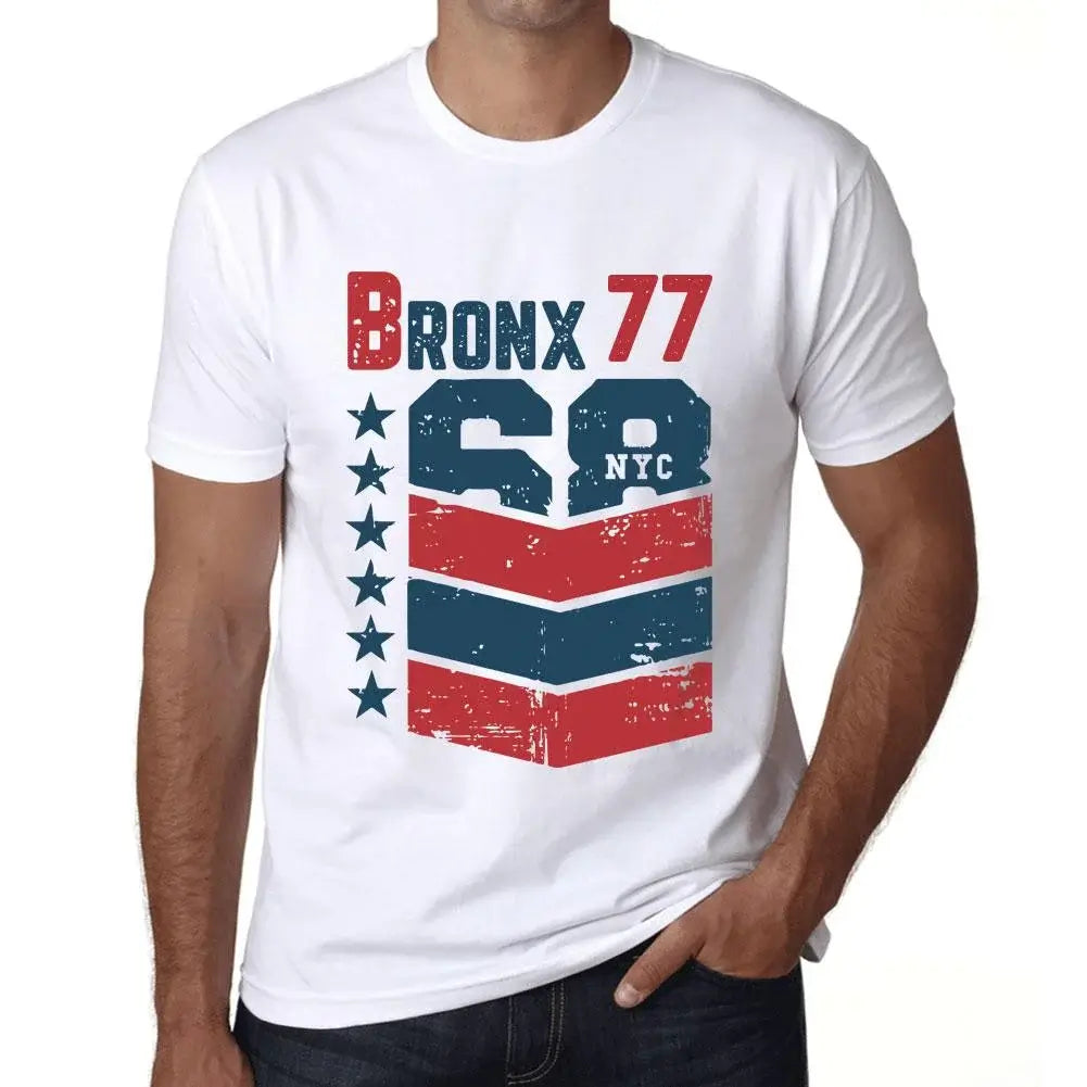 Men's Graphic T-Shirt Bronx 77 77th Birthday Anniversary 77 Year Old Gift 1947 Vintage Eco-Friendly Short Sleeve Novelty Tee