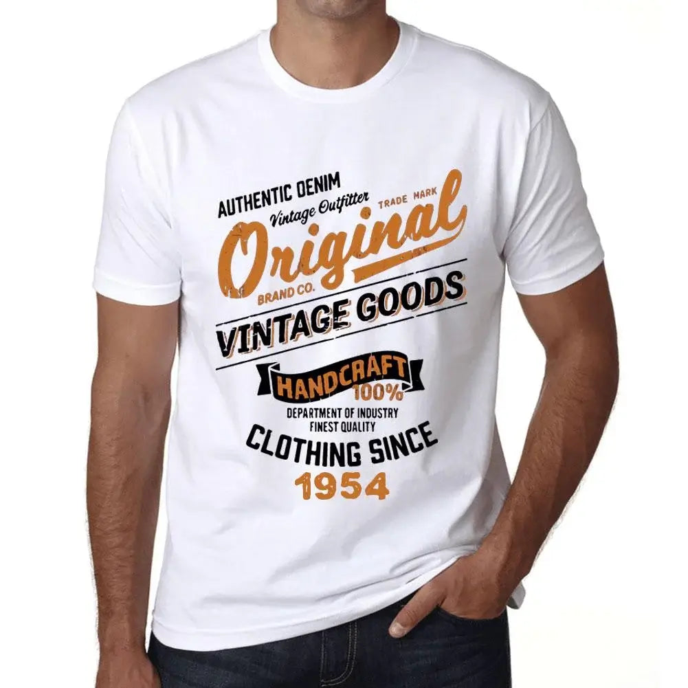 Men's Graphic T-Shirt Original Vintage Clothing Since 1954 70th Birthday Anniversary 70 Year Old Gift 1954 Vintage Eco-Friendly Short Sleeve Novelty Tee