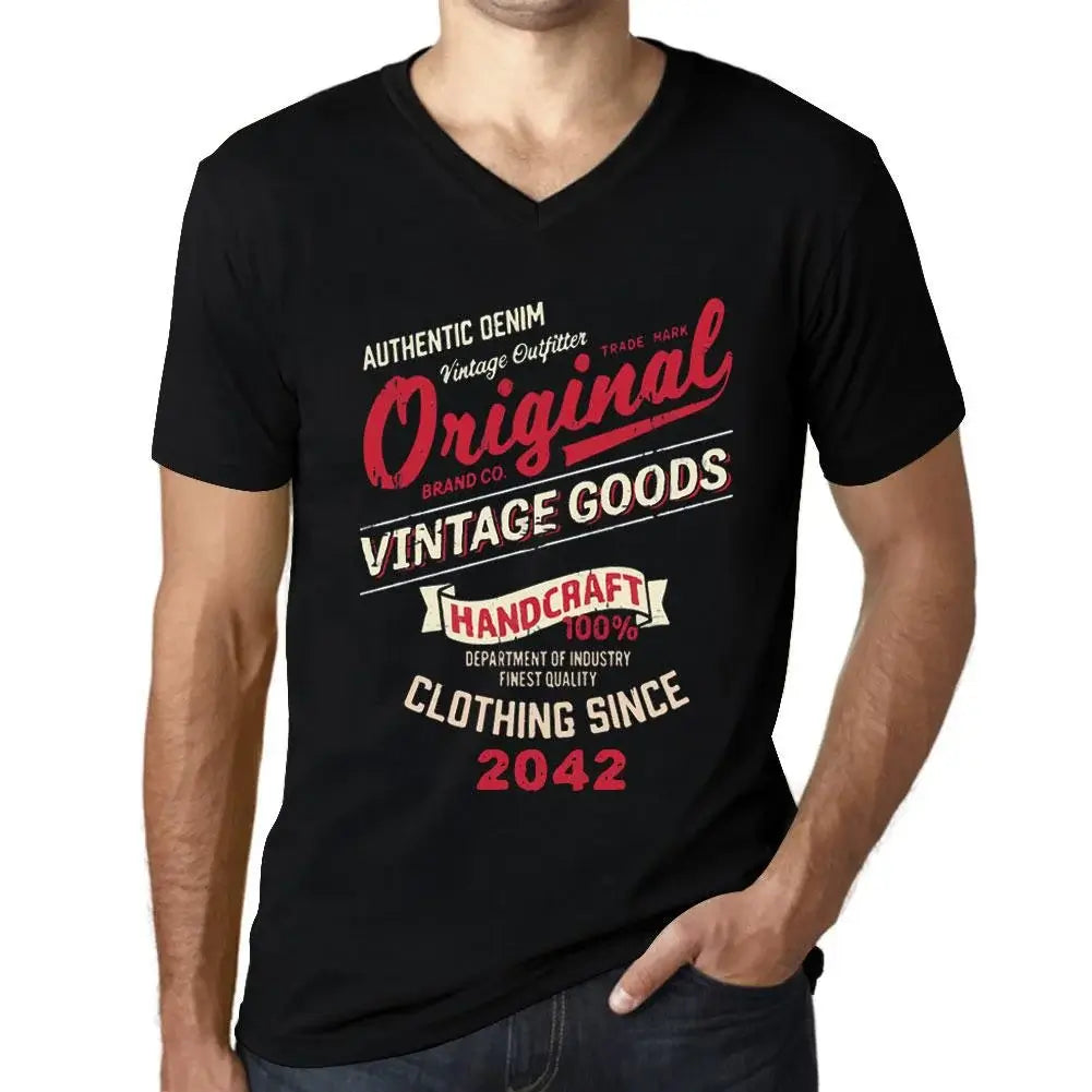 Men's Graphic T-Shirt V Neck Original Vintage Clothing Since 2042