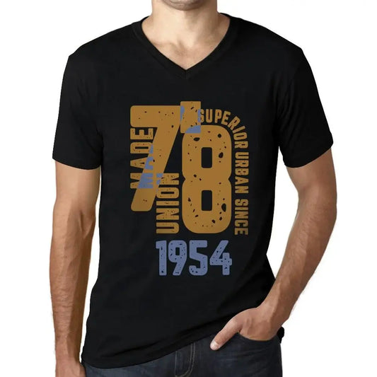 Men's Graphic T-Shirt V Neck Superior Urban Style Since 1954 70th Birthday Anniversary 70 Year Old Gift 1954 Vintage Eco-Friendly Short Sleeve Novelty Tee