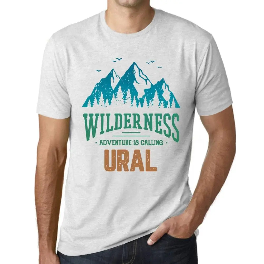 Men's Graphic T-Shirt Wilderness, Adventure Is Calling Ural Eco-Friendly Limited Edition Short Sleeve Tee-Shirt Vintage Birthday Gift Novelty