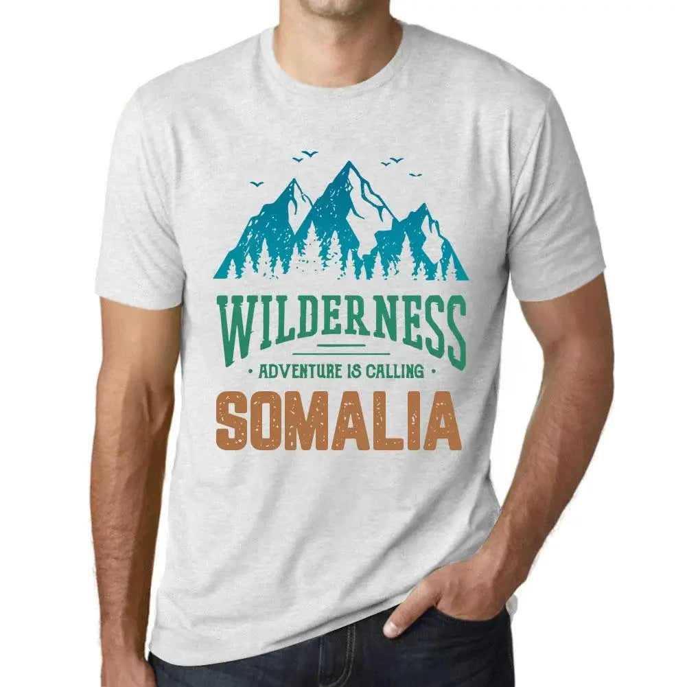 Men's Graphic T-Shirt Wilderness, Adventure Is Calling Somalia Eco-Friendly Limited Edition Short Sleeve Tee-Shirt Vintage Birthday Gift Novelty