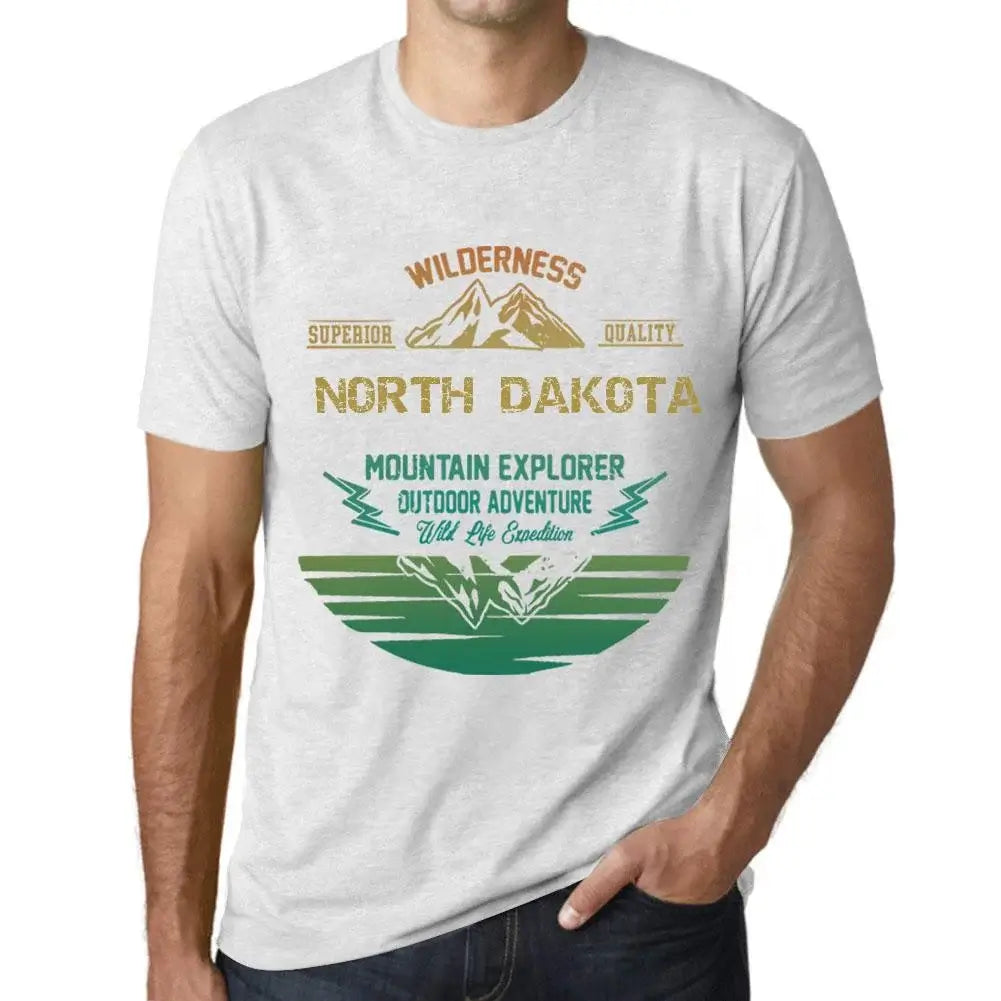 Men's Graphic T-Shirt Outdoor Adventure, Wilderness, Mountain Explorer North Dakota Eco-Friendly Limited Edition Short Sleeve Tee-Shirt Vintage Birthday Gift Novelty