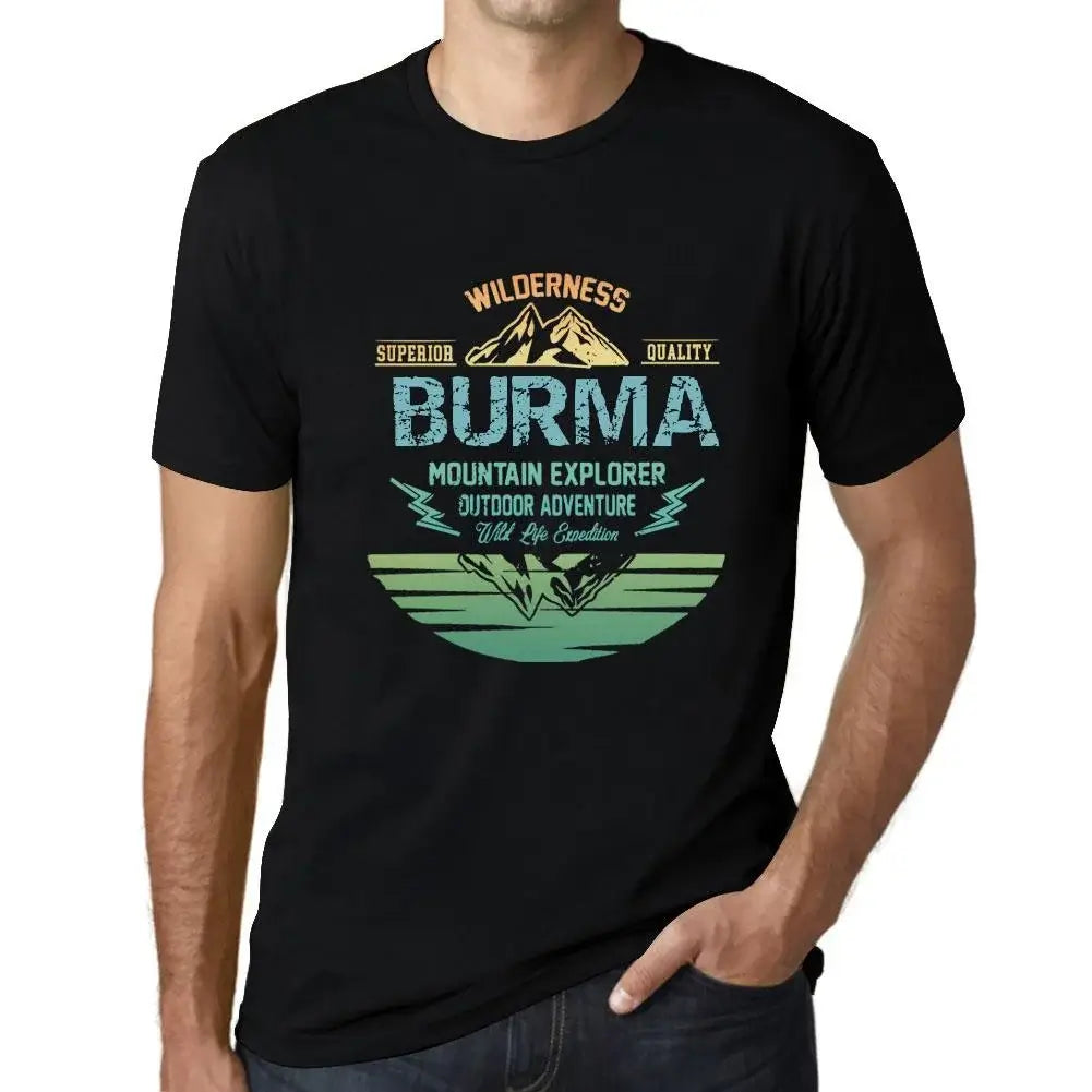 Men's Graphic T-Shirt Outdoor Adventure, Wilderness, Mountain Explorer Burma Eco-Friendly Limited Edition Short Sleeve Tee-Shirt Vintage Birthday Gift Novelty