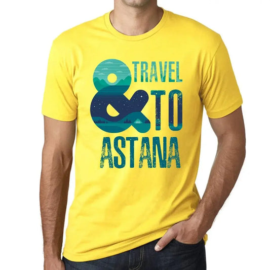 Men's Graphic T-Shirt And Travel To Astana Eco-Friendly Limited Edition Short Sleeve Tee-Shirt Vintage Birthday Gift Novelty
