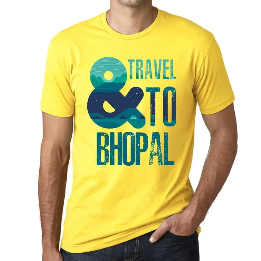 Men's Graphic T-Shirt And Travel To Bhopal Eco-Friendly Limited Edition Short Sleeve Tee-Shirt Vintage Birthday Gift Novelty