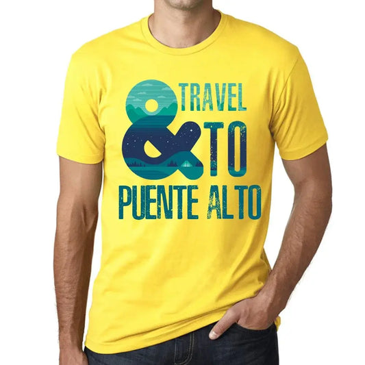 Men's Graphic T-Shirt And Travel To Puente Alto Eco-Friendly Limited Edition Short Sleeve Tee-Shirt Vintage Birthday Gift Novelty