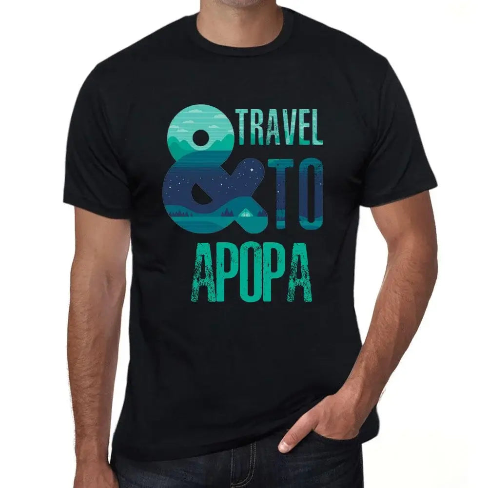 Men's Graphic T-Shirt And Travel To Apopa Eco-Friendly Limited Edition Short Sleeve Tee-Shirt Vintage Birthday Gift Novelty