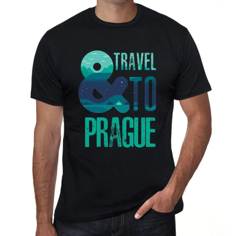 Men's Graphic T-Shirt And Travel To Prague Eco-Friendly Limited Edition Short Sleeve Tee-Shirt Vintage Birthday Gift Novelty