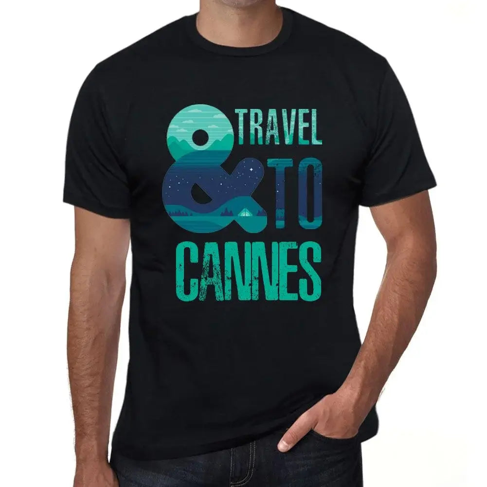 Men's Graphic T-Shirt And Travel To Cannes Eco-Friendly Limited Edition Short Sleeve Tee-Shirt Vintage Birthday Gift Novelty