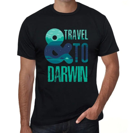 Men's Graphic T-Shirt And Travel To Darwin Eco-Friendly Limited Edition Short Sleeve Tee-Shirt Vintage Birthday Gift Novelty
