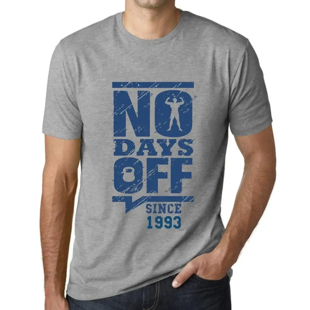 Men's Graphic T-Shirt No Days Off Since 1993 31st Birthday Anniversary 31 Year Old Gift 1993 Vintage Eco-Friendly Short Sleeve Novelty Tee