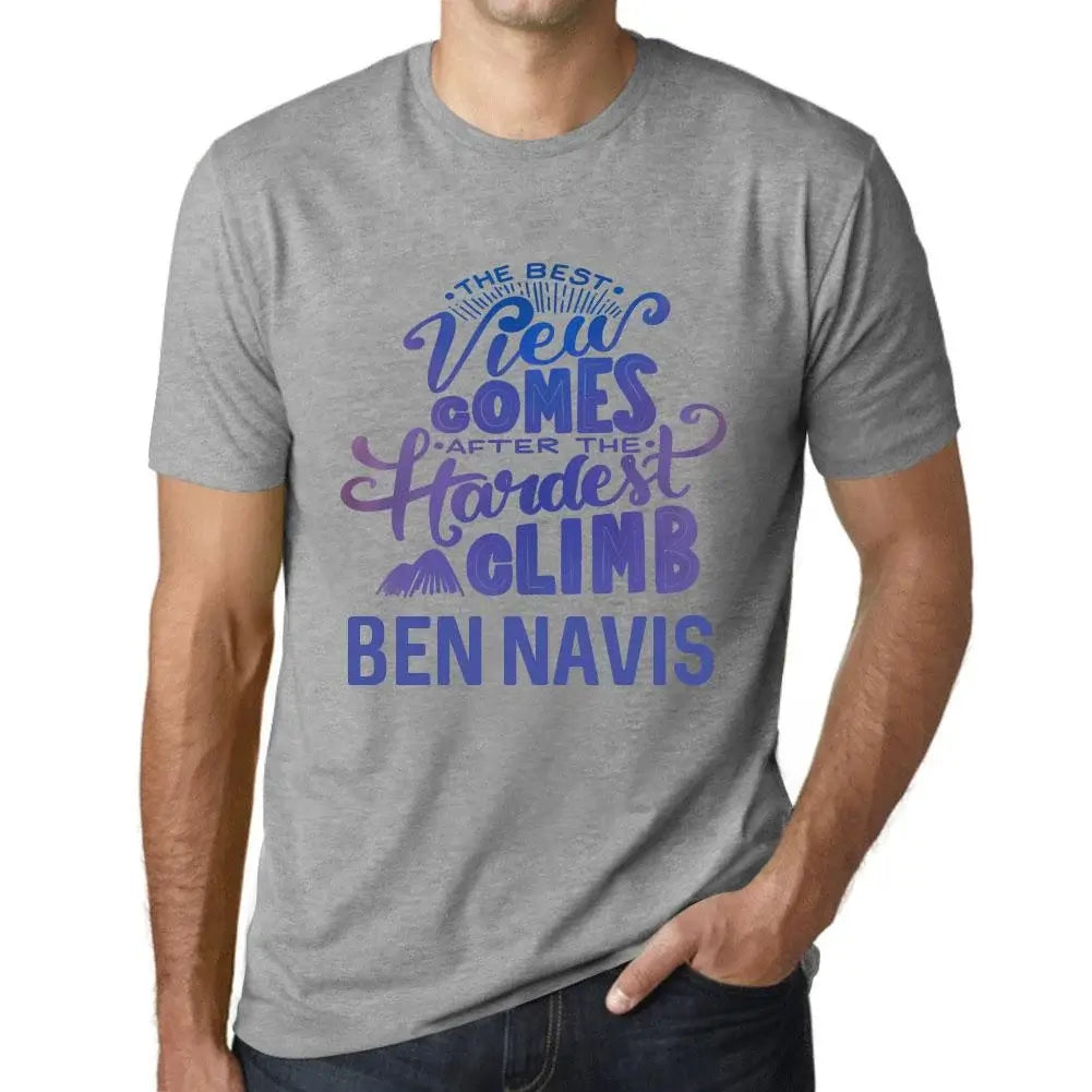 Men's Graphic T-Shirt The Best View Comes After Hardest Mountain Climb Ben Navis Eco-Friendly Limited Edition Short Sleeve Tee-Shirt Vintage Birthday Gift Novelty