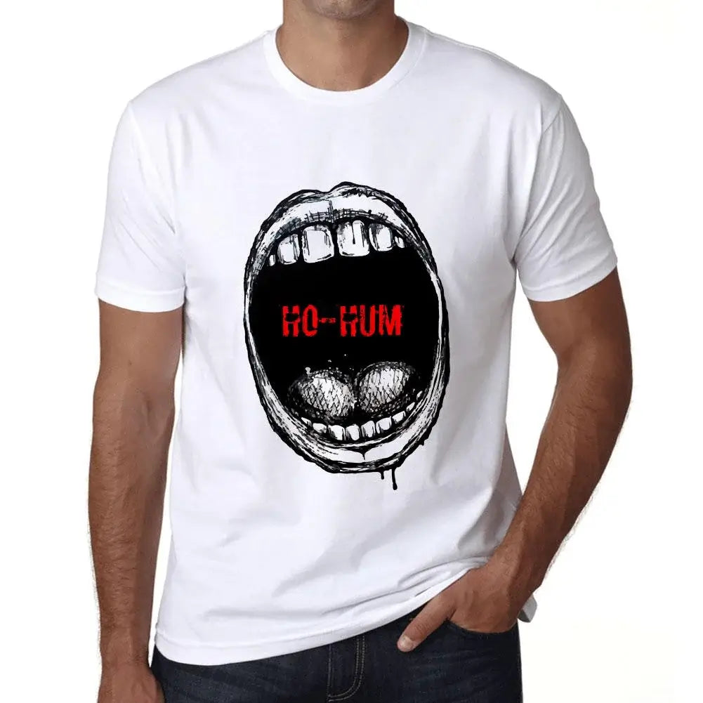 Men's Graphic T-Shirt Mouth Expressions Ho-Hum Eco-Friendly Limited Edition Short Sleeve Tee-Shirt Vintage Birthday Gift Novelty