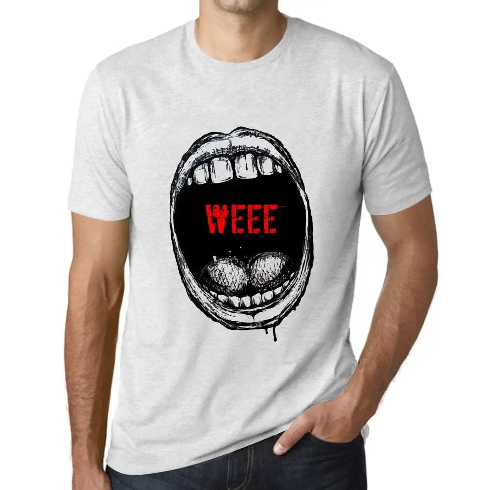 Men's Graphic T-Shirt Mouth Expressions Weee Eco-Friendly Limited Edition Short Sleeve Tee-Shirt Vintage Birthday Gift Novelty