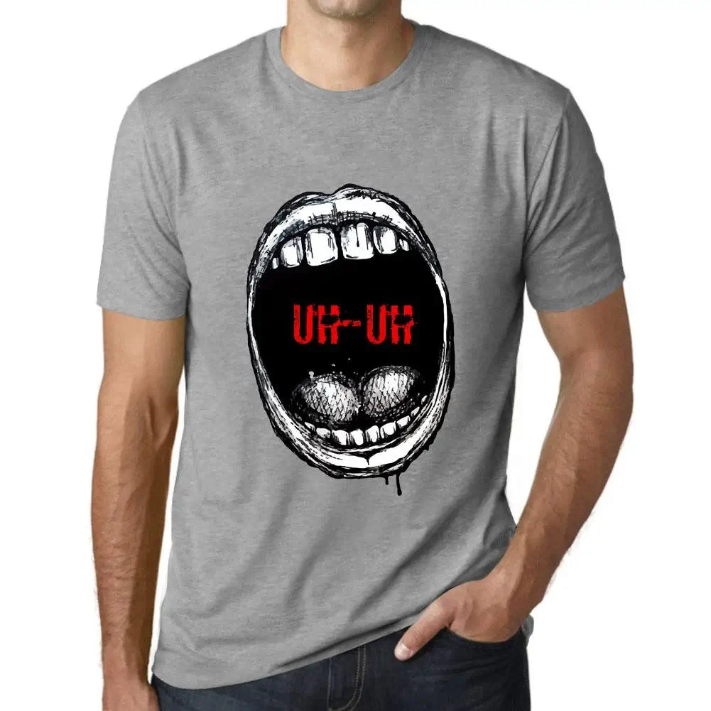 Men's Graphic T-Shirt Mouth Expressions Uh-Uh Eco-Friendly Limited Edition Short Sleeve Tee-Shirt Vintage Birthday Gift Novelty