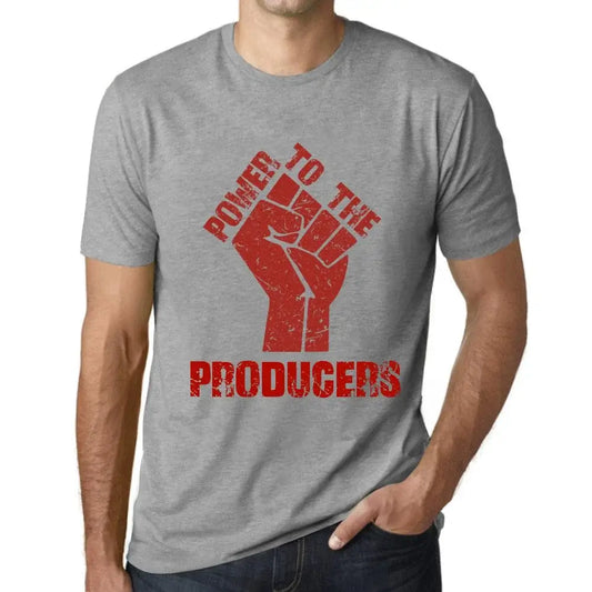 Men's Graphic T-Shirt Power To The Producers Eco-Friendly Limited Edition Short Sleeve Tee-Shirt Vintage Birthday Gift Novelty