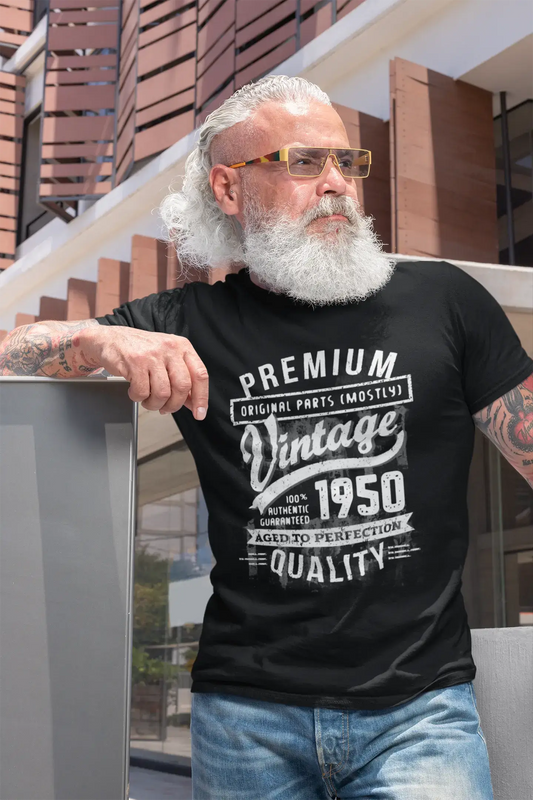 ULTRABASIC – <span>Grafisches</span> <span>Herren</span> -T-Shirt „1950 Aged to Perfection“ <span>als</span> <span>Geburtstagsgeschenk</span>
