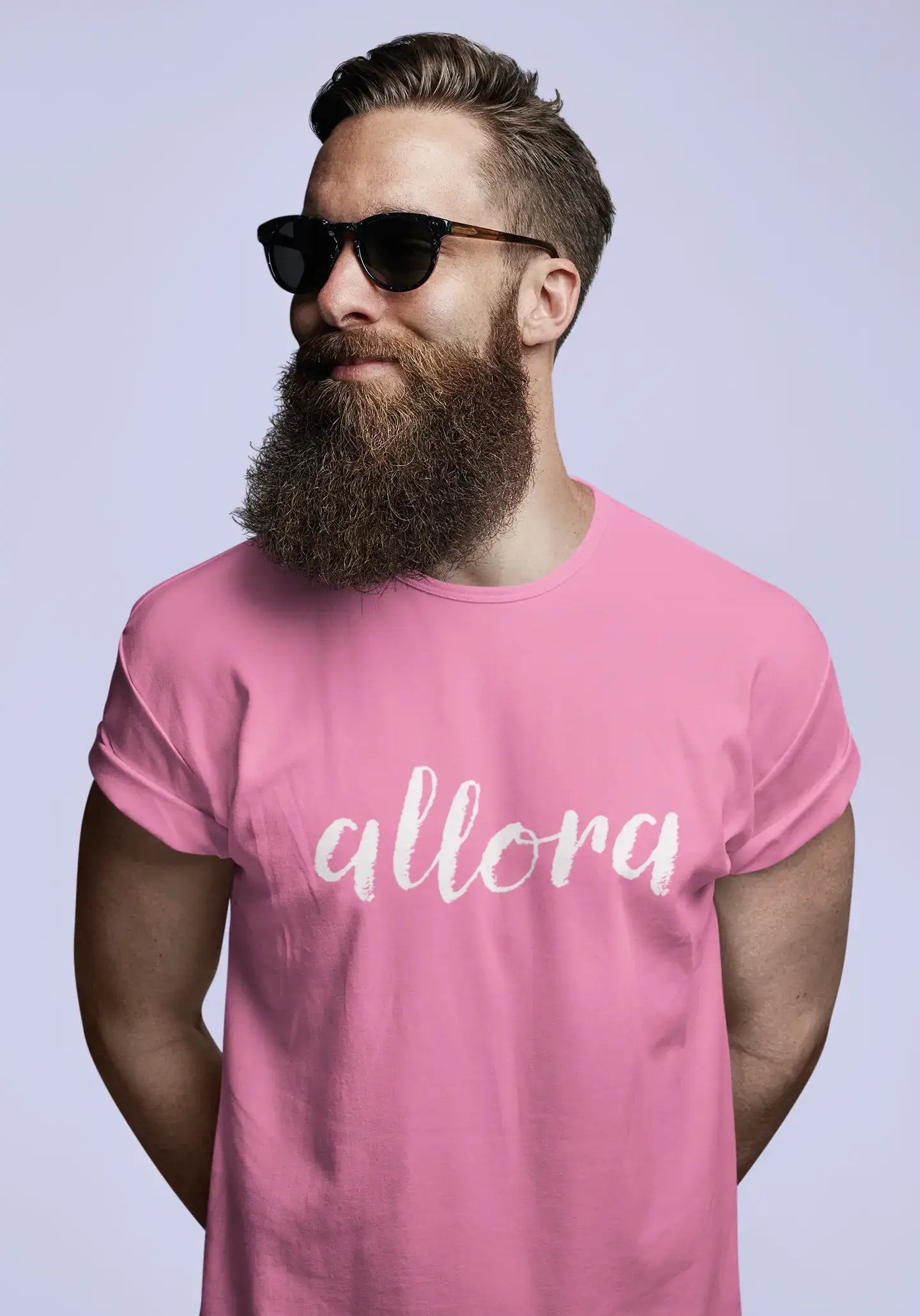 ULTRABASIC - Allora-T-Shirt <span>für Herren</span> <span>mit</span> <span>Grafikdruck</span> <span>in Graumeliert</span>
