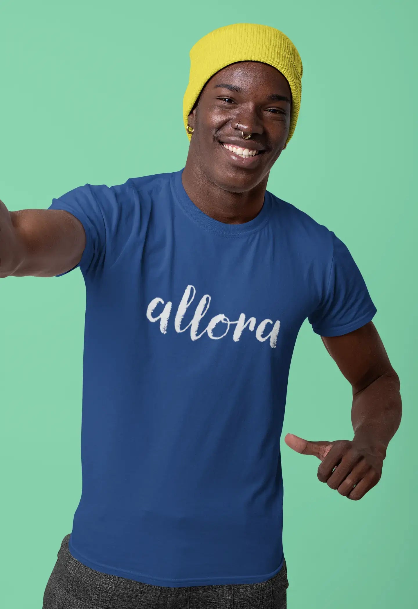ULTRABASIC - Allora-T-Shirt <span>für Herren</span> <span>mit</span> <span>Grafikdruck</span> <span>in Graumeliert</span>