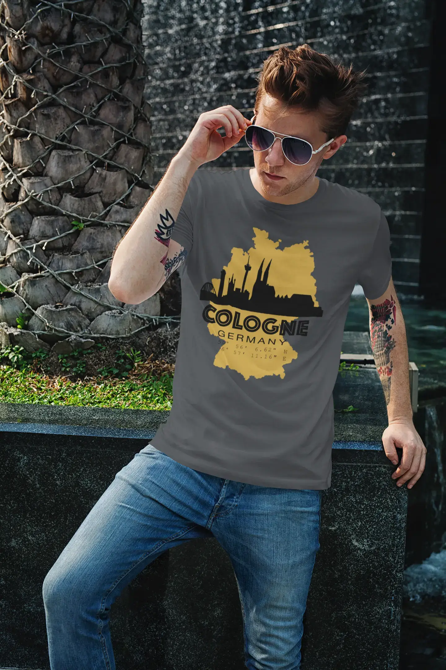 Men's Graphic T-Shirt Cologne Germany Idea Gift