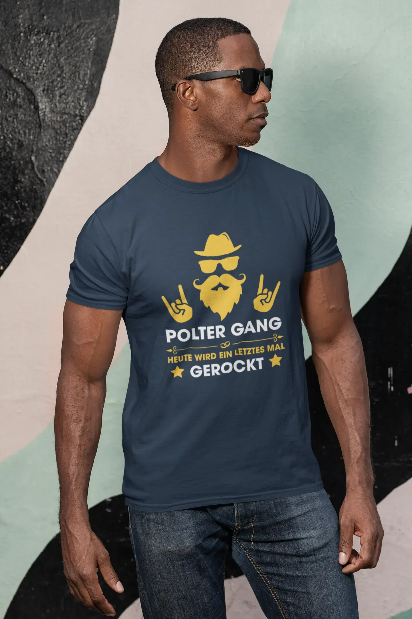 <span>Herren</span> <span>Grafik</span> T-Shirt Polter Gang Gerockt Idee <span>Geschenk</span>