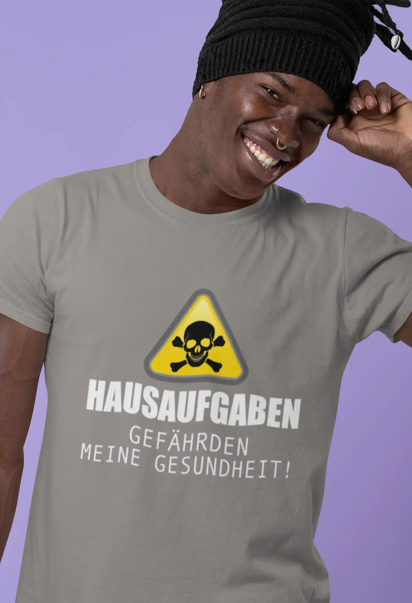 Men’s Graphic T-Shirt Hausaufgaben Gefährden Meine Gesundheit Military Green Gift Idea