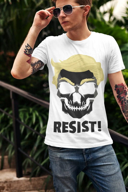 ULTRABASIC Herren-Grafik-T-Shirt – Blue Hair Skull – Resist – Donald Trump Shirt