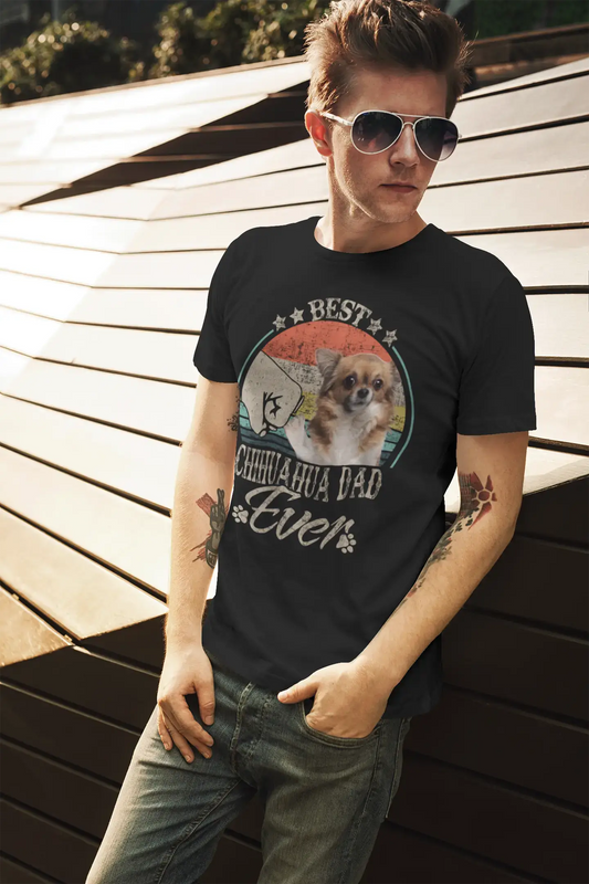 ULTRABASIC Herren-Grafik-T-Shirt Bester Chihuahua-Vater aller Zeiten – Hundefaust-Shirt