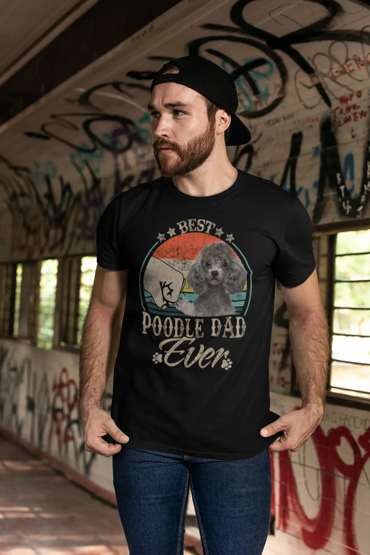 ULTRABASIC Herren-Grafik-T-Shirt Bester Pudel-Vater aller Zeiten – Hundefaust-Shirt