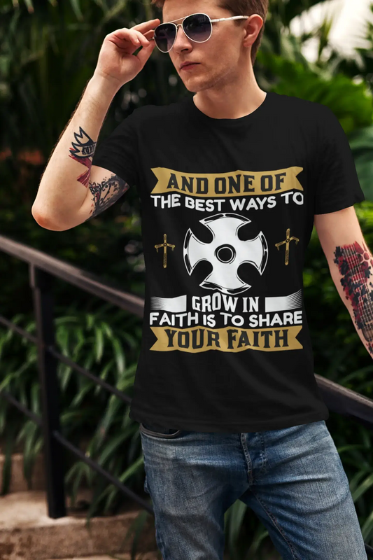 ULTRABASIC Men's T-Shirt Share Your Faith - Christian Religious Shirt
