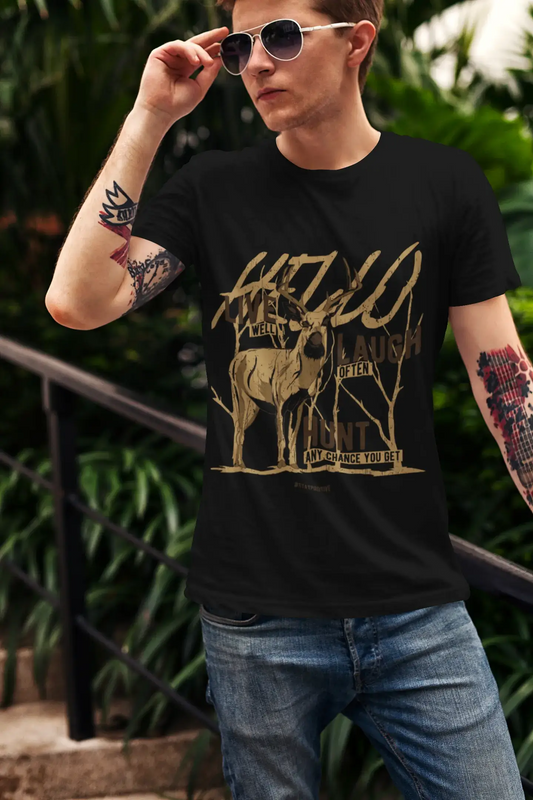 ULTRABASIC Herren-Grafik-T-Shirt „Live Laugh Hunt – Deer Hunter“-Shirt für Männer