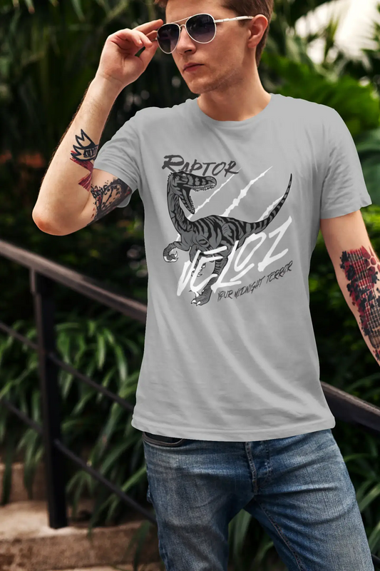 ULTRABASIC Herren-Grafik-T-Shirt Raptor Veloz – Midnight Nightmare Shirt für Männer